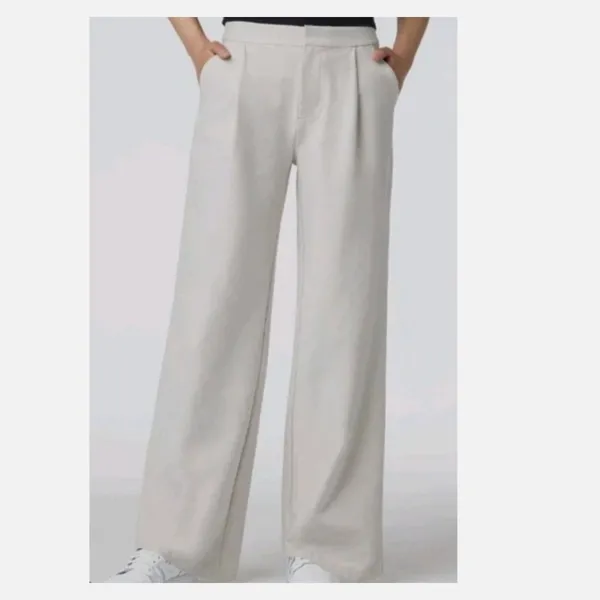 Vuori Elevation Trouser Wide Leg Pants Heathered off white Size Large - Image 13