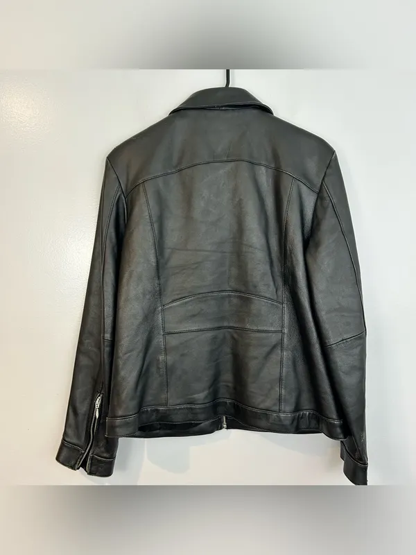 Wilsons Leather Maxima Insulated Zip Up Moto Jacket Size Large - Image 8