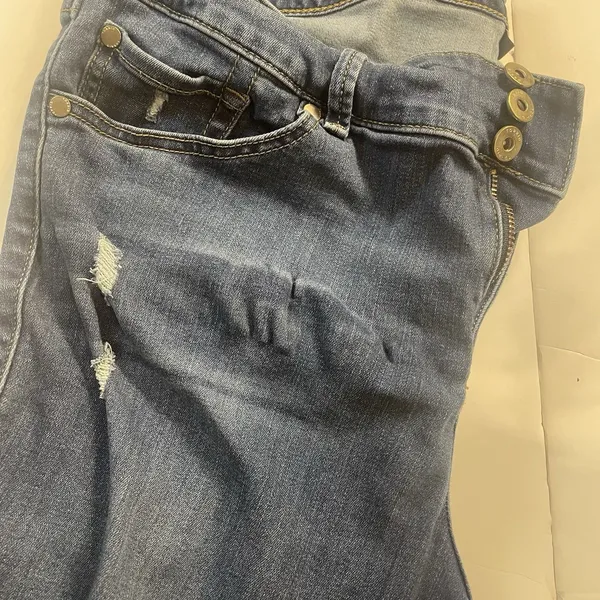Torrid Feel The Fit Plus Size 18 Blue Mid Rise Medium Wash Distressed Jeggings - Image 4