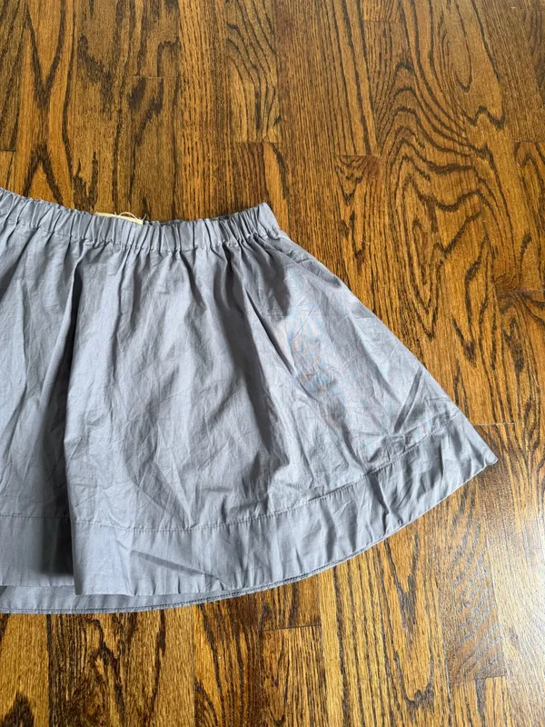 Free People Free-est Collection Mini Skirt 100% Cotton Gray Boho Beach Prairie - Image 4