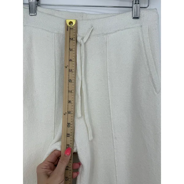 Haven Well Within Organic Cotton Pintuck Wide Leg Sweater Knit Lounge Pants S - Image 7