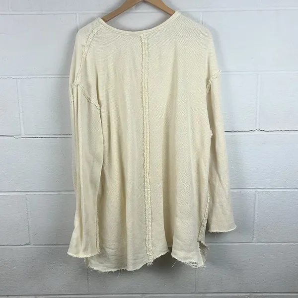 Free People Beach women’s cream oversized tunic swim coverup - Image 5