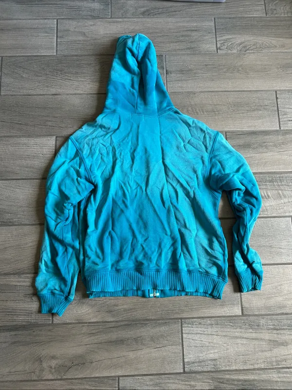 Cotton Citizen Turquoise Zip-Up Hoodie Jacket - Image 4