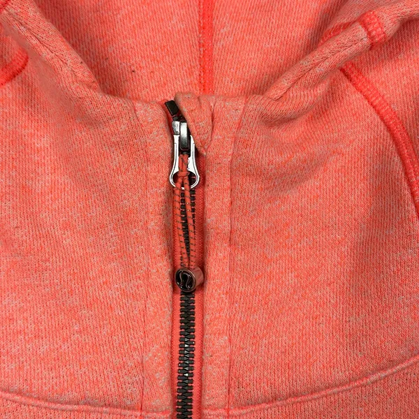 Lululemon Women’s Full Zip Hoodie Size 8 Coral Athletic Jacket Hooded - Image 2
