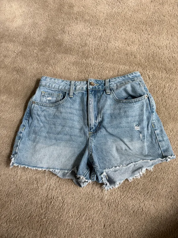 Altar’d State Light Wash Distressed Denim Shorts – Size Small - Image 2