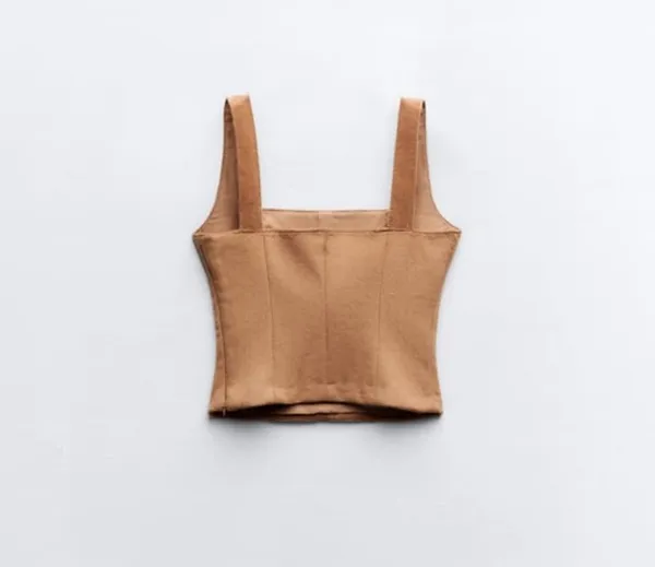 Zara faux fur corset top - Image 3