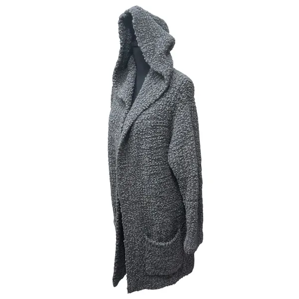 Barefoot‎ Dreams Boucle Hooded Chunky Knit Cardigan with Pockets Women's Sz L/XL - Image 4