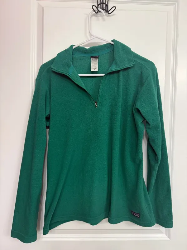 Patagonia Micro D Green Quarter-Zip Fleece Pullover Women’s M - Image 3