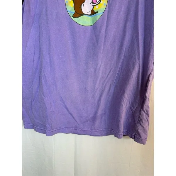 Buc-ee's T-Shirt Mens Size M Purple Easter Bunny Beaver Graphic Crewneck - Image 5