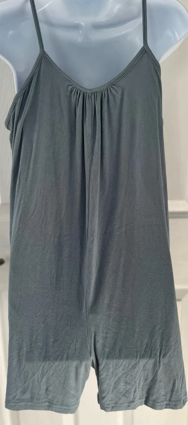 Arknoik Romper Jumpsuit Sleeveless Loose Fit Adj Straps Pockets Size L - Image 4