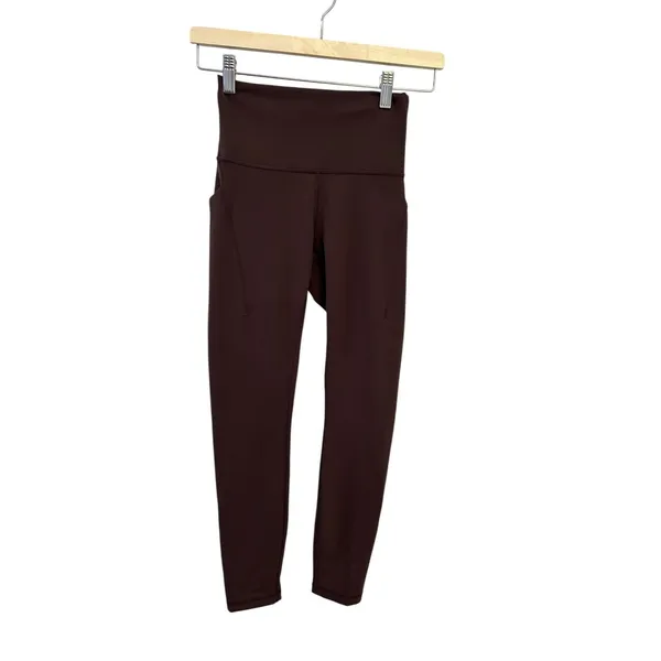 NWT Lululemon Wunder Train High-Rise Tight with Pockets 25" size 4 Espresso - Image 3