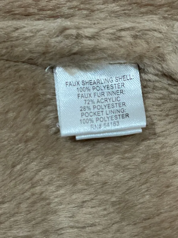 Calvin Klein Tan Hooded Faux Shearling Peacoat - Image 12