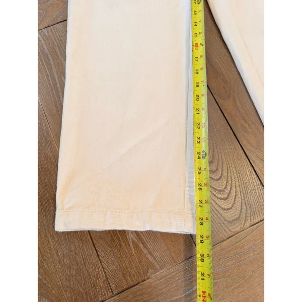NWT FRNCH Paris Bianca Wide Leg‎ Trousers Women Large Creme High Rise Denim New - Image 8