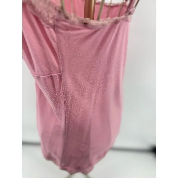 Vintage Victoria’s Secret Angel Pink Lace Cami Tank Top Y2K Spaghetti Strap M - Image 9