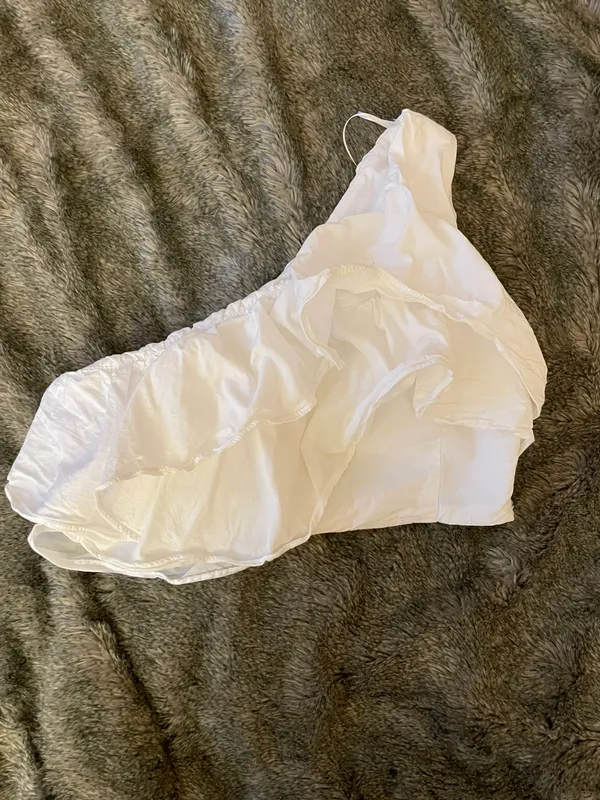 ZARA Asymmetrical Frilled Top - Image 3