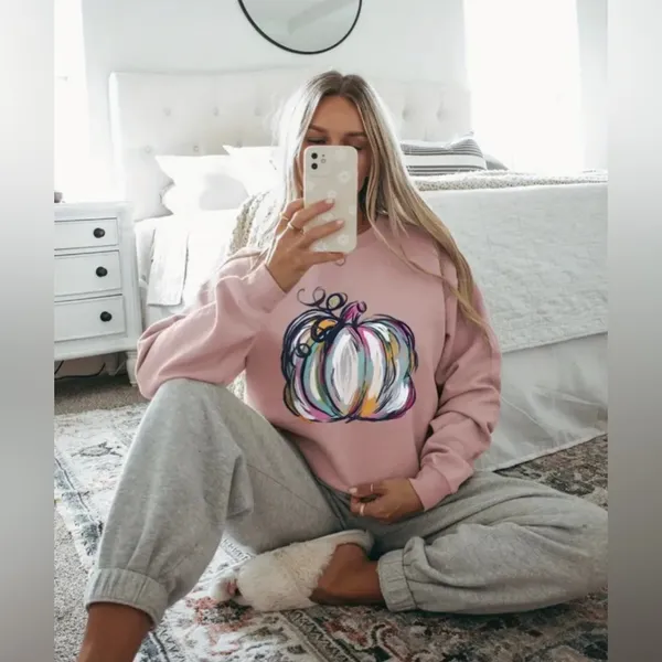 Pink Pumpkin Sweatshirt - Image 2