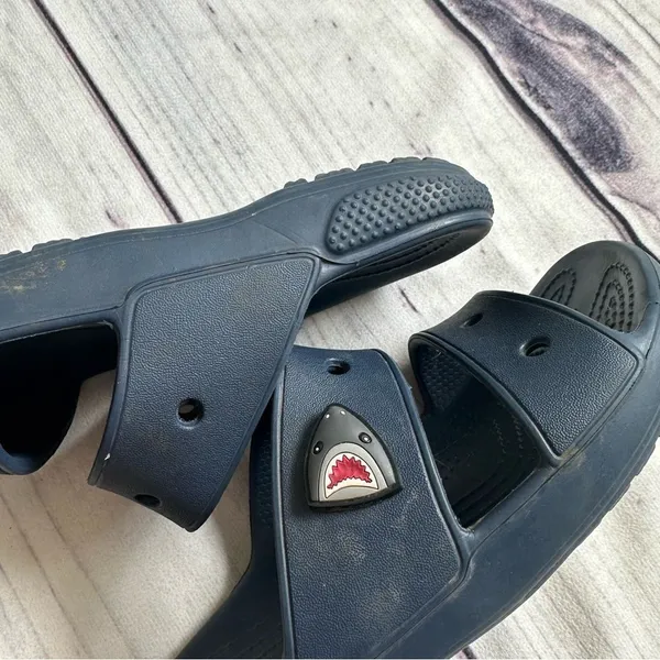 Crocs‎ Classic Unisex Navy Blue Slide Foam Cushion Footbed Women's 6 Men/Youth 4 - Image 7