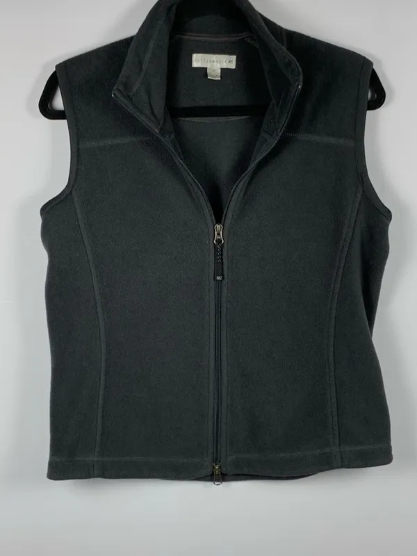 Cutter & Buck Fleece Vest Women Petite Small Black Full Zip Golf Outdoor - Image 5