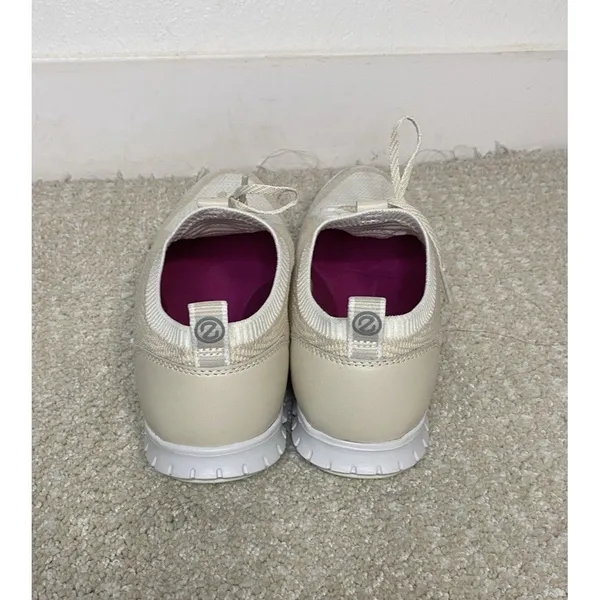 Cole Haan ZERØGRAND Men's White Beige Canvas Sneakers Size 7 B Lace Up - Image 4