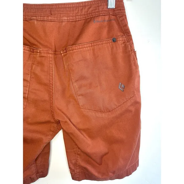 Black Diamond Women's Credo Shorts Size 8 Burnt Orange Cotton Stretch‎ Climbing - Image 9
