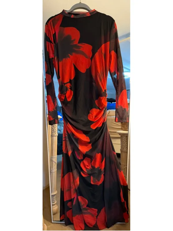 NEW Verdusa Floral Formal Slimming Wedding Guest Long Sleeve Maxi Dress L - Image 5