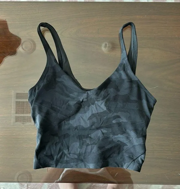 Lululemon BLACK CAMO ALIGN TANK SIZE 4 - Image 2