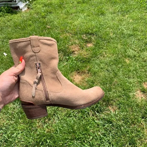 UGG Rioni Tan Suede Leather Soft Pull On Mid Boots‎ - Image 12