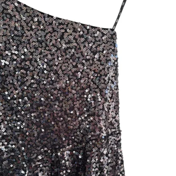Tadashi Shoji SHO On Shoulder Long Sleeve Ruched Sequin Mini‎ Dress XL - Image 7