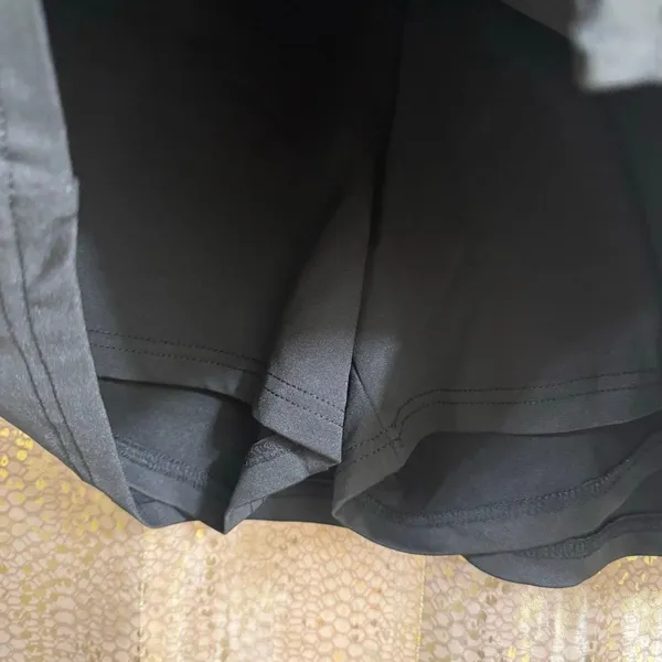 SHEIN Curve Black Mini Skirt Skort With Shorts Built In Stretchy 1XL - Image 5