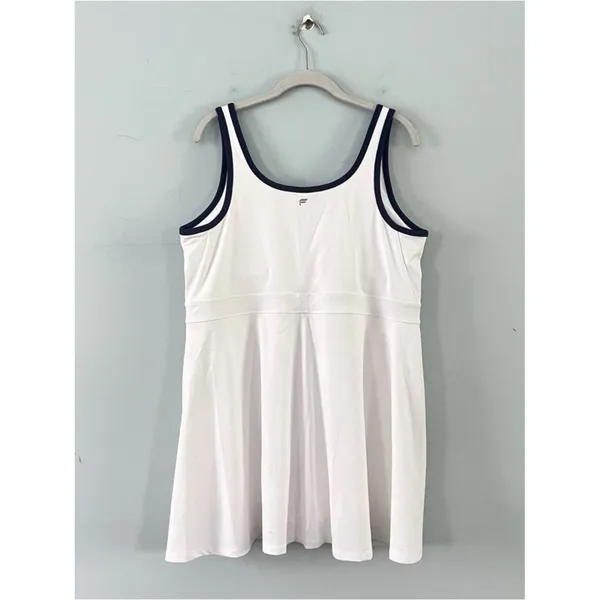 Fabletics Sporty Classic Built-In Short Dress White Collegiate Navy NWT Size XXL - Image 4