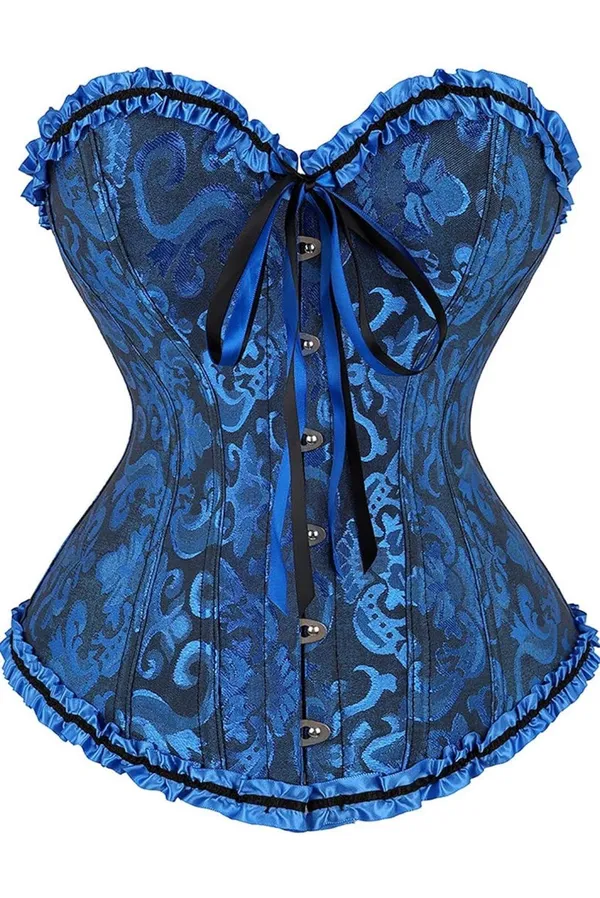 BLUE CORSET TOP Size M - Image 3