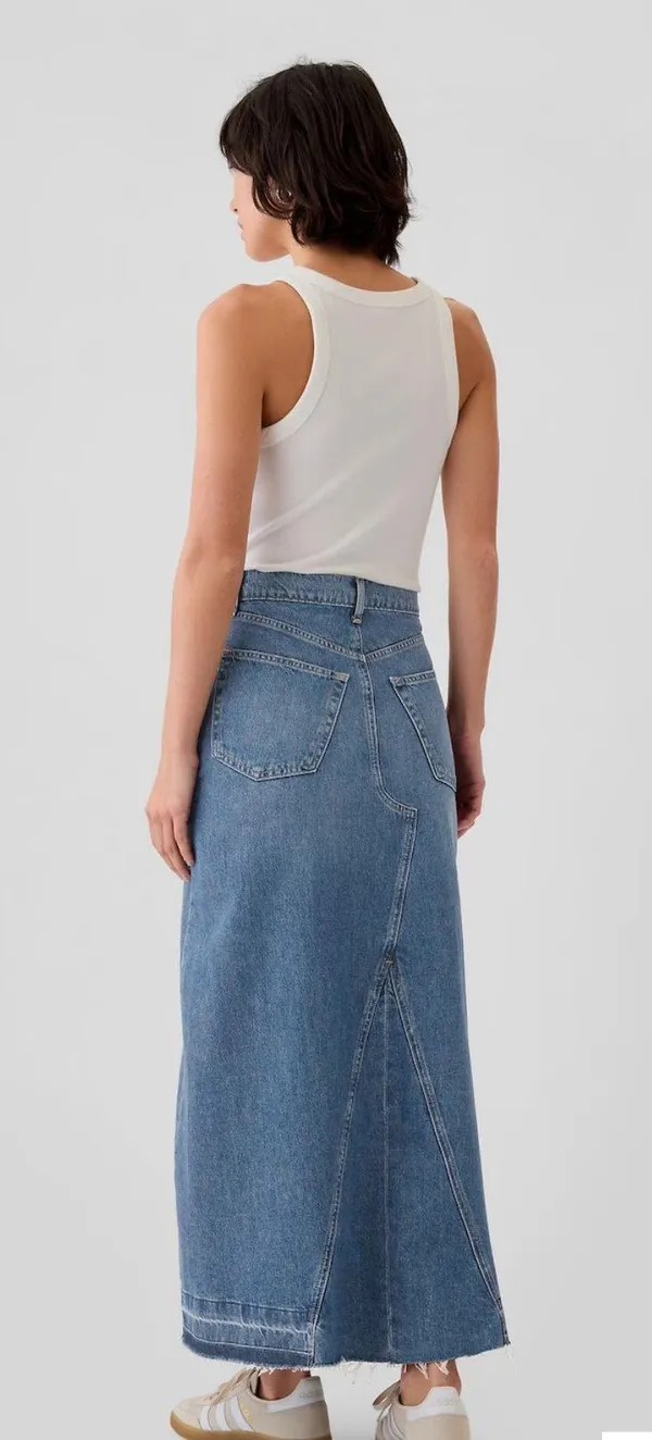 Denim Midi Skirt - Image 2