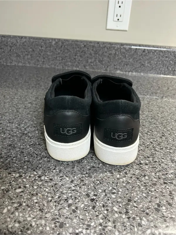 UGG Black Suede Slip-On Platform Loafers - Image 3