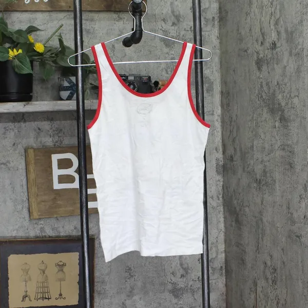 NWT Disney Juniors Mickey Track & Field Graphic Tank Top White M - Image 3