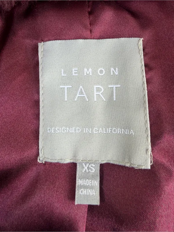 Lemon Tart Plum Faux Fur Jacket Cozy Luxe Winter Coat - Image 5