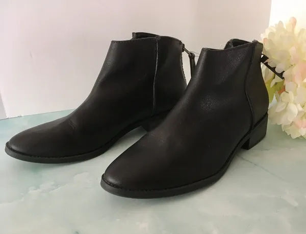 Black Ankle Boots, Size 10 - Image 2
