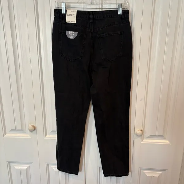 Indigo Rising Black Super High‎ Rise Barrel Leg Jeans Size 5/27 - Image 2