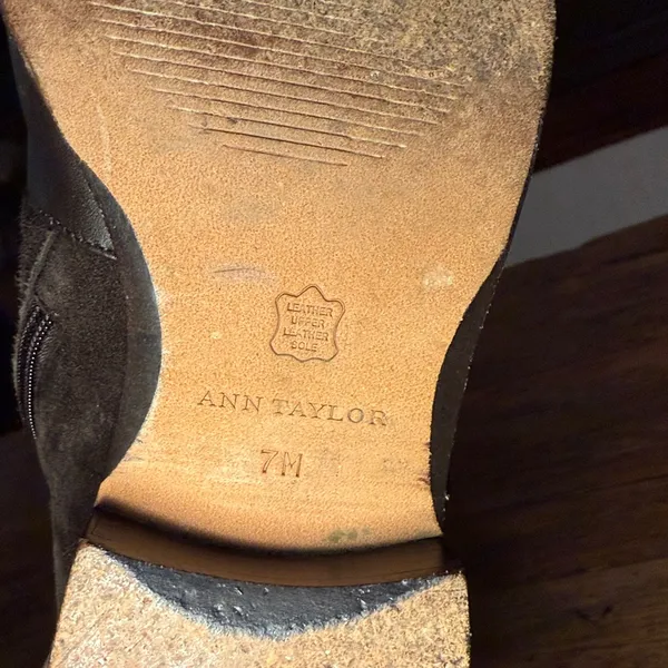 Ann Taylor Brown Leather & Suede Riding Boots Size 7 - Image 8