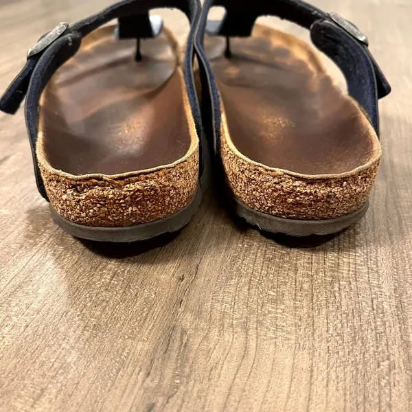 Birkenstock Sandals Gizeh Navy Blue Metallic Thong Buckle Womens 41 US 10-10.5 - Image 5
