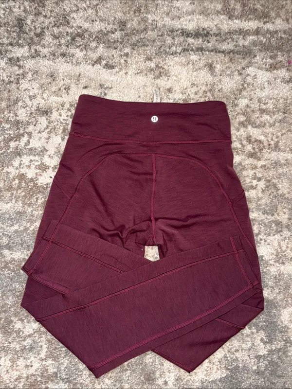 lululemon athletica women’s and Deep Burgundy Leggings - Image 10