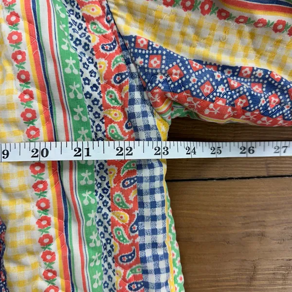 Handmade Quilted Patchwork Open Front 3/4 Sleeve Jacket - Image 9