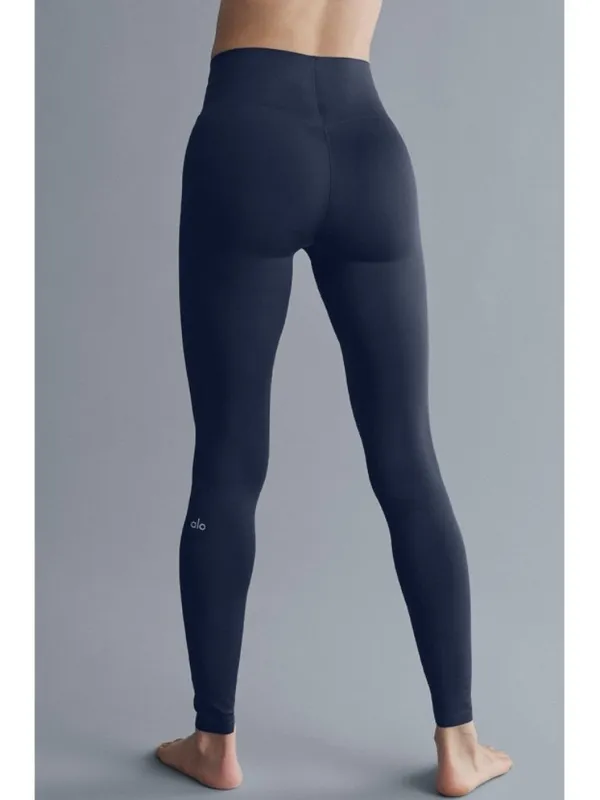 Alo Airlift Strength Extreme High-Waist 7/8 Leggings Navy Hi-Rise Tights Skinny - Image 2