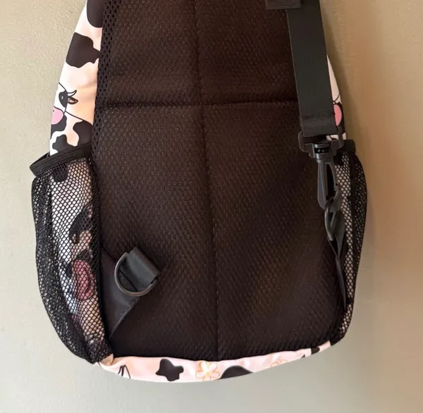 Cow Print Sling Bag Pink - Image 5