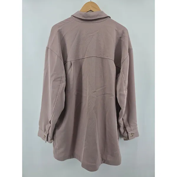 Babaton Shirt Jacket Womens‎ Large Pringle Shacket Mauve Textured* - Image 3