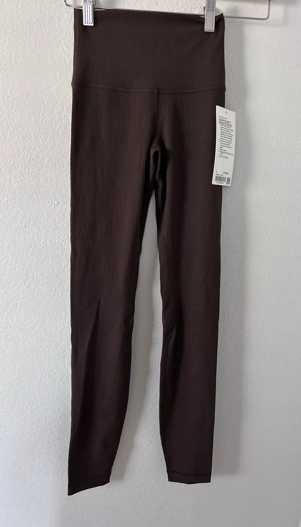 Lululemon Align™ High-Rise Ribbed Pant 28" Size 2 Espresso - Image 9
