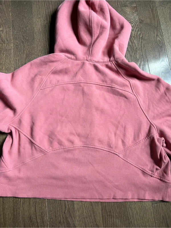 lululemon athletica Cropped scuba Half-Zip Hoodie in Dusty Rose size m/l - Image 5