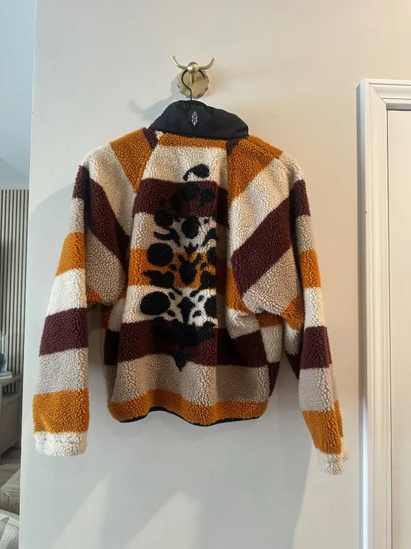 FREE PEOPLE Movement Hit The Slopes Printed Fleece Jacket in Multi Size Small - Image 5