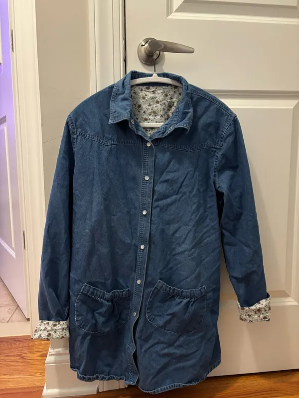 Denim Button Up Shirt Blue Size M - Image 2