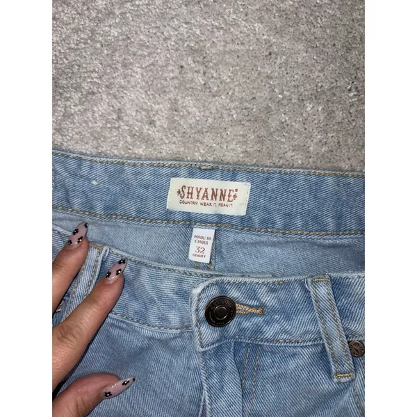 shyanne jeans super flare raw hem color block 32 - Image 4