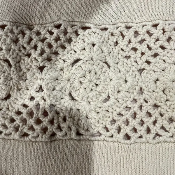 Cremieux Crochet Sleeveless Waist Band Body Con Sheath Dress Size XS Tan Beige - Image 10